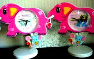(image for) Baby Nursery Elephant Shaped Clock Hello Kitty - Click Image to Close